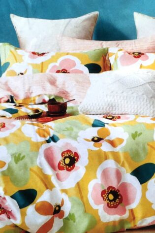 Glaze Cotton Floral Flo 9 Double Bedsheet with Pillow Cover