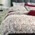 Green Leaves With Red Flowers Flo 10 Double Bedsheet