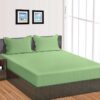 Sage Green Solid 01 Double Cotton Bedsheet