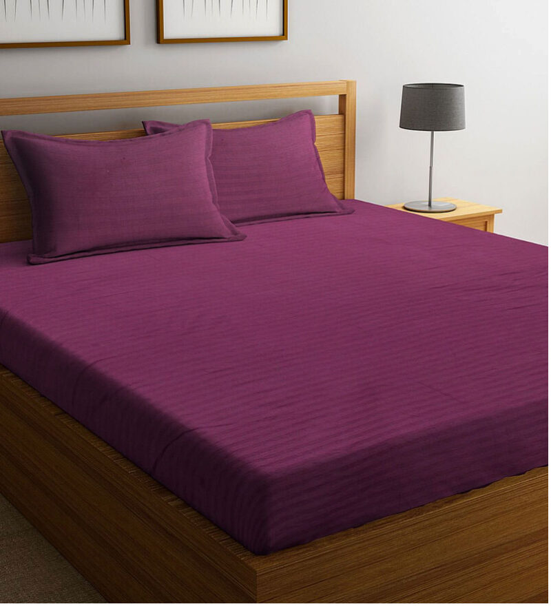 Purple Solid Collection Bedsheet