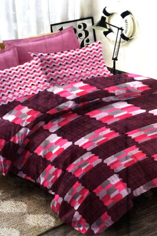 Light Dard Purple Stripes Collection Bedsheet
